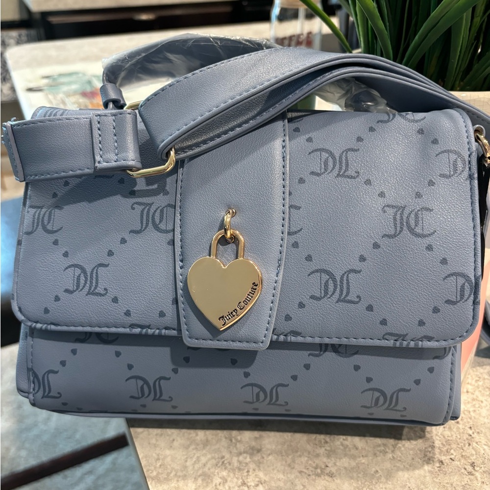 NWT Choose Juicy Crossbow Bag Purse Slate Blue